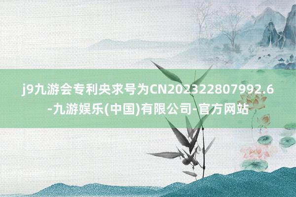 j9九游会专利央求号为CN202322807992.6-九游娱乐(中国)有限公司-官方网站